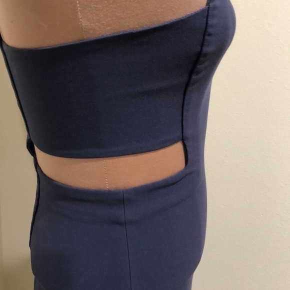 Elizabeth and James Phoenix Dress Size 6 Dusty Blue Cut Out Sides Bodycon - Picture 5 of 10